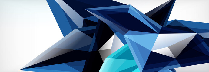 Vector 3d triangles and pyramids abstract background for business or technology presentations, internet posters or web brochure covers