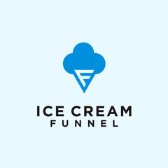 logo f abstract. ice cream icon