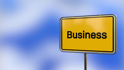 Obraz premium Realistic 3D yellow city sign illustration. 