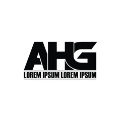 AHG letter monogram logo design vector