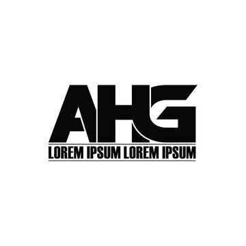 AHG letter monogram logo design vector