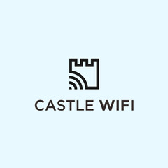 abstract castle logo. signal icon
