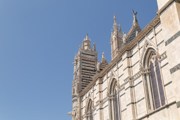 Fototapeta na wymiar Siena Cathedral is a medieval church in Siena, Italy