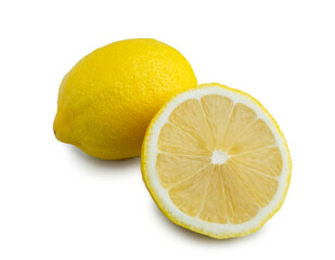Lemon isolated on white background with clipping path