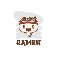cute ramen noodle illustration