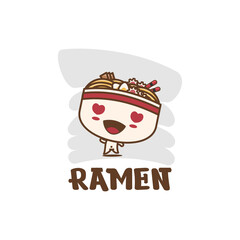 cute ramen noodle illustration