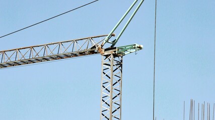 Construction site crane against  sky