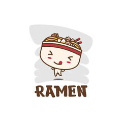 cute ramen noodle illustration