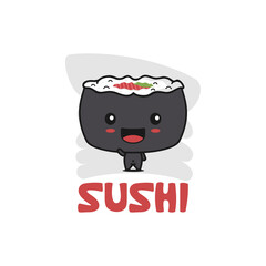 Cute sushi mascot character