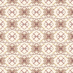 Ethnic vector seamless pattern with hand-made ornaments.