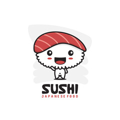 Cute sushi mascot character