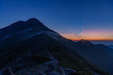 朝の北岳