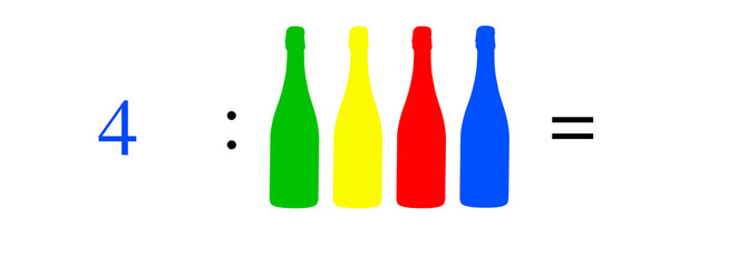 Simple mathematical problems, addition, subtraction, multiplication and division.