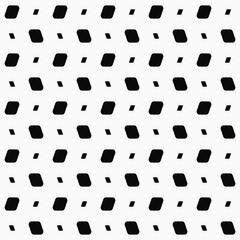 Fototapeta na wymiar Black Checkered Diagnal Shapes. Vector Black Ornament On White Background.