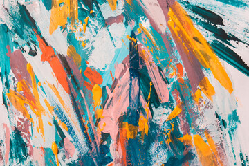 oil paint brush strokes on paper. multicoloure