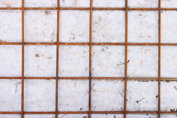 Industrial background, texture of the rebar grid