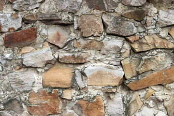 wall from a chipped stone, background, texture