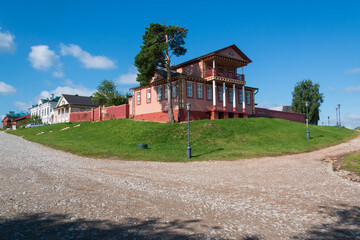 Obraz premium old wooden houses in the monastery