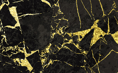 Black and gold marble texture design for cover book or brochure, poster, wallpaper background or realistic business and design artwork. illustration.