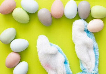 Easter bunny ears isolated on background