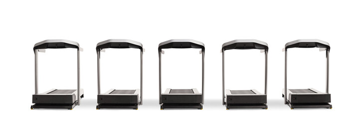 Treadmills in a row