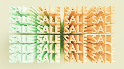 sign with the words SALE with gradient color