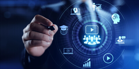 Webinar online education e-learning business internet technology concept