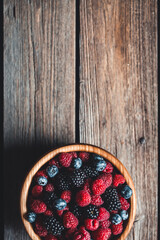 Blueberries in the basket