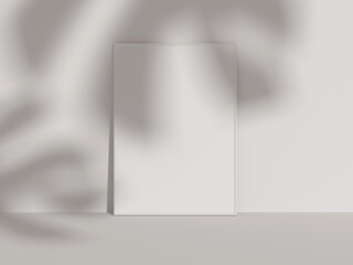 blank paper sheet on white background with shadow