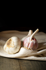 Garlic cloves view