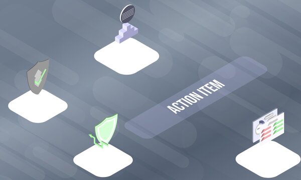 Action item concept on abstract design