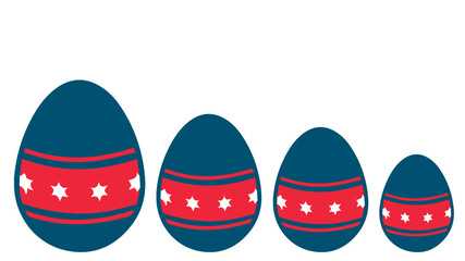 Easter eggs simulating a matrioska. Wallpaper.