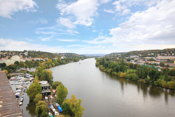 Fototapeta premium City of Prague. View of the Vltava river.