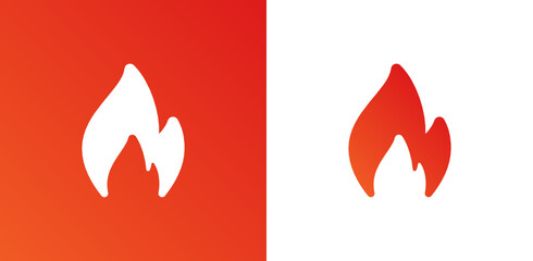 Fire, flame vector icon illustration.