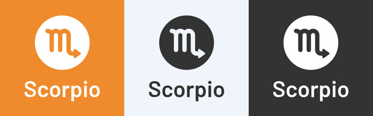 Scorpio zodiac sign. Horoscope constellation vector symbol.