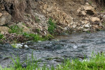 a small river in the mountains