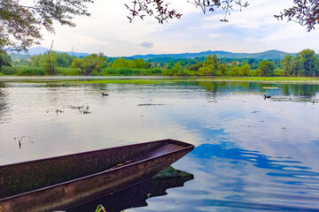 boat on the lake