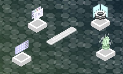 Managerial economics concept on abstract design