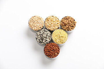 Dry Beans in bowl on white background