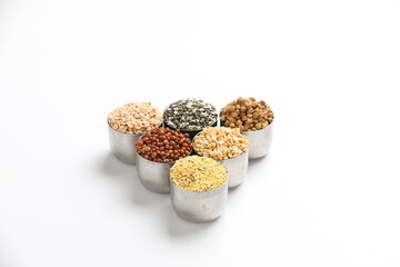 Dry Beans in bowl on white background