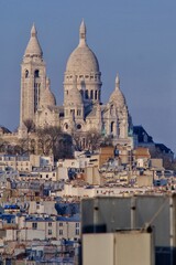 Fototapeta na wymiar Aerial view of the rooftops of Paris France