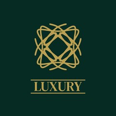 Mandala Geometric ornament logo Elegant premium icon vector design