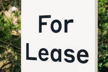 For lease sign outside of a residential building in Australia
