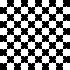 Chess Board 10X10. White Rhombuses Pattern. Vector.