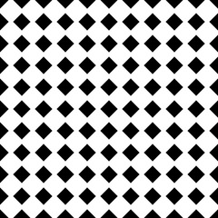 Checkered Rhombuses Tile Pattern. Vector Black And White Color Rhombuses Checkered Pattern.
