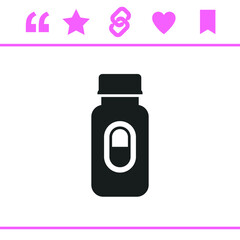 Simple black vector icon on white background