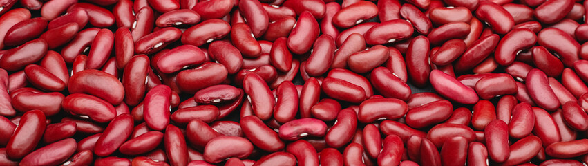Red bean beans as pattern background banner panoramic