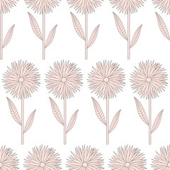 Flowers seamless pattern. Floral digital paper.