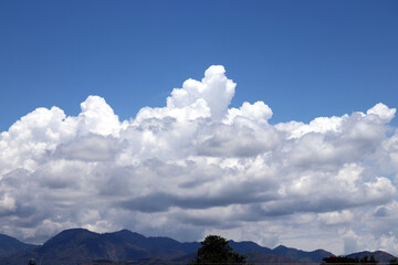 clouds over the mountains