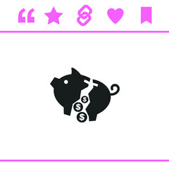 Simple black vector icon on white background